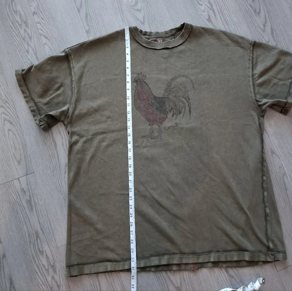 Free People We The Free Farm Friends "Rooster" Oversized Graphic Tee - Picture 13 of 16